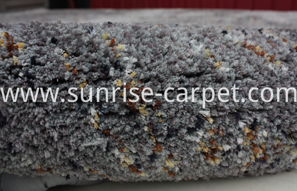 Floor carpet rug for home decoraion grey and blue color